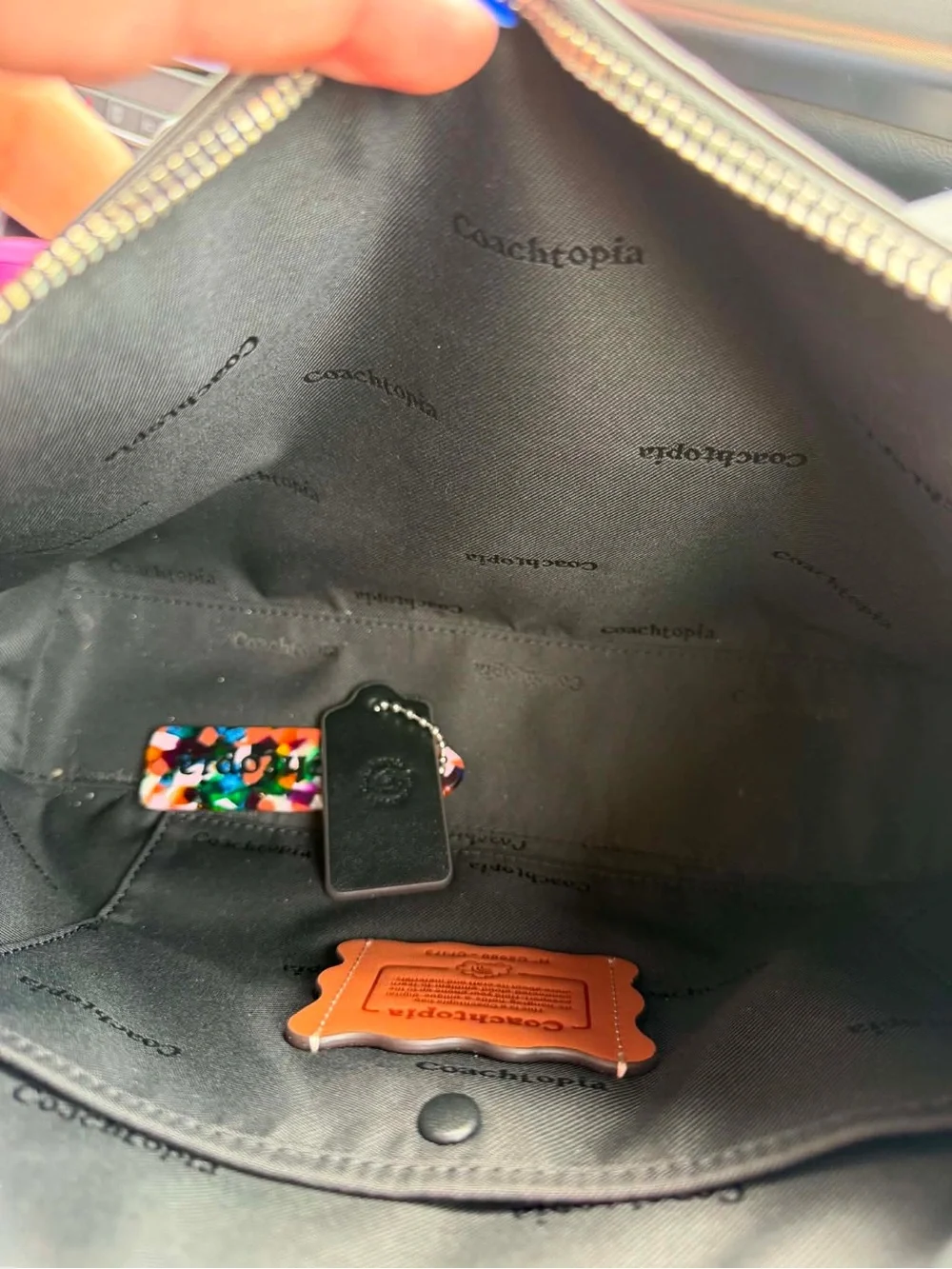 Coachtopia Alter Ego Black and White Shoulder Bag
